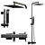 Cisal Cubic Shower & Mixer Set 3D model small image 7