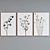 Modern Botanical Picture Frame Set 3D model small image 2