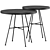 Modern Nesting Tables Set Oak 3D model small image 1