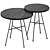 Modern Nesting Tables Set Oak 3D model small image 2