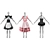 Cosplay Clothes Trio Collection 3D model small image 2