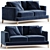 Modern Wood 2.5 Seater Sofa 3D model small image 1