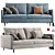 Luxury Slipson Sofa in Yellow 3D model small image 1