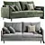 Luxury Slipson Sofa in Yellow 3D model small image 2