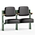 Modern Lecture Hall Chair Pairs 3D model small image 3