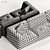 Modern Leather Sectional Sofa Set 3D model small image 3