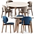 Modern Elegance: Ines Chairs, Abrey Table 3D model small image 1