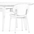 Modern Elegance: Ines Chairs, Abrey Table 3D model small image 5