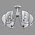 Eurosvet Rocco Ceiling Chandelier 6-Light 3D model small image 3