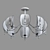 Eurosvet Rocco Ceiling Chandelier 3D model small image 3
