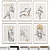 Minimalist Gallery Line Art Set 3D model small image 1