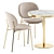 Modern Dining Set with Ines Chairs & Inox 4412 3D model small image 2