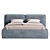 SofaClub Bed in Lush Velvet 3D model small image 2