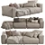 Modular Sofa 25 SetTransform Living 3D model small image 1