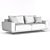 Elegant Zillis Sofa Brown Wood 3D model small image 4