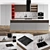 Modern 3D Kitchen Design Kit 3D model small image 1