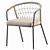 Sleek Black Garden Chair 3D model small image 1
