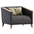 Stylish RONDO Armchair in 2 Colors 3D model small image 4