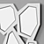 Modern Geometric Accent Mirror 3D model small image 3