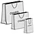 Brand Shopping Bags Set, Various Sizes 3D model small image 2