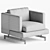 Natuzzi JEREMY Armchair: Elegant Comfort 3D model small image 3