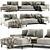 Modern Chaise Longue Sofa Vray 3D model small image 1