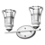 Matte Black Cage Wall Sconce 3D model small image 2