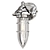  Silver Teardrop Wall Sconce 3D model small image 1