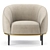 Potocco Yoisho Fabric Easy Chair 3D model small image 3