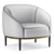 Potocco Yoisho Fabric Easy Chair 3D model small image 6