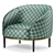 Potocco Yoisho Fabric Easy Chair 3D model small image 7