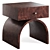 Breah Burlwood Bedside Table 3D model small image 1