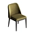 Luxury Black Velvet Dining Chair 3D model small image 3