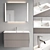 Designer Bathroom Set XSquare 3D model small image 1