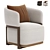 Modern Stylish Frida Armchair 3D model small image 1