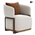 Modern Stylish Frida Armchair 3D model small image 6