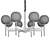 Gola 8 Chandelier Modern Design 3D model small image 2
