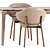 Modern Dining Set: Holly Chairs & Ziggy Table 3D model small image 3