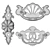 Bronze Tropical Ceiling Fan 3D model small image 4
