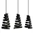 Loft Style Black Pendant Light 3D model small image 1