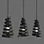 Loft Style Black Pendant Light 3D model small image 2