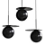 Eleganza Blown Glass Pendant Fixture 3D model small image 3