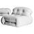 Luxurious Soriana Lounge Chair 3D model small image 7