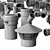 Smooth Geometry Sewer Fittings Set 3D model small image 4