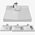 Floating Sink Over Washing Machine 3D model small image 5