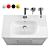 Duravit D-code 80 Vanity Sink 3D model small image 1