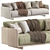 Modern Carter Sofa Settee Home 3D model small image 4