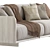 Modern Carter Sofa Settee Home 3D model small image 5