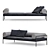 Elegant Agra Outdoor Sofa 3D model small image 1