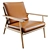 Verlaine Chestnut Chair: Elegant Modern Styling 3D model small image 1